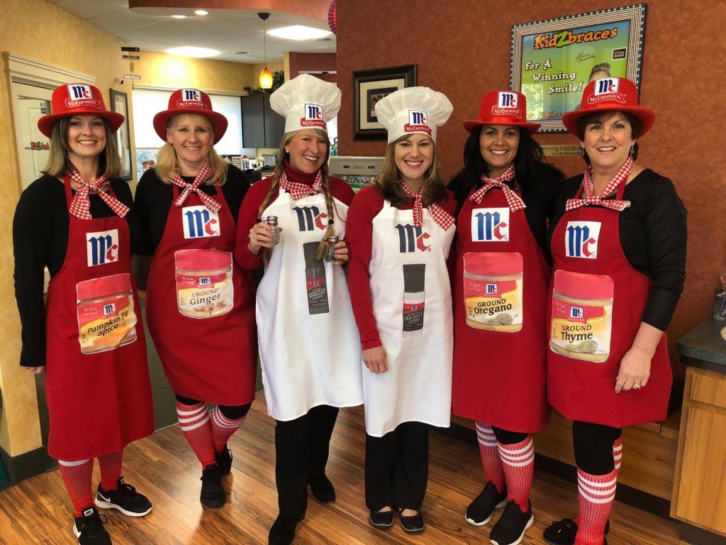 Dr. Tara Savage and team dressed up for Halloween